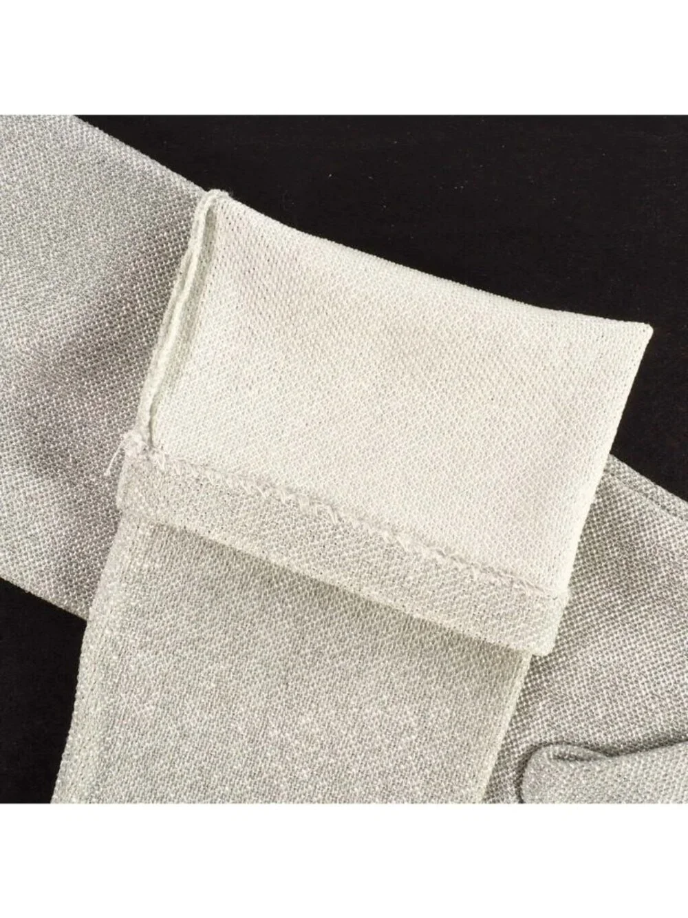 Vintage Womens Opera Gloves Size M Metalic Silver NOS 15 Inch Long Hello 80s
